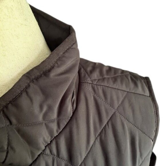 J. CREW Women's Quilted Puffer Vest Black Full Gold Zip Size Large NWT - Picture 5 of 11